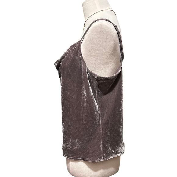 Banana Republic Gray/Camel Velvet Cami Top Size Large NWOT - Picture 3 of 8